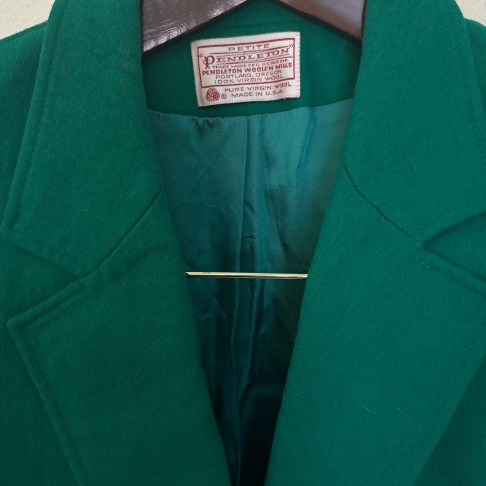 Pendleton Emerald Wool Blazer - image 5